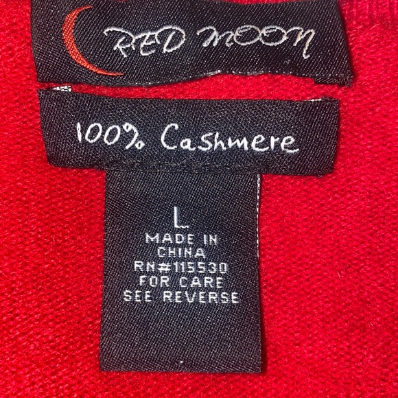 Red Moon 100% Cashmere sweater - Picture 2 of 4